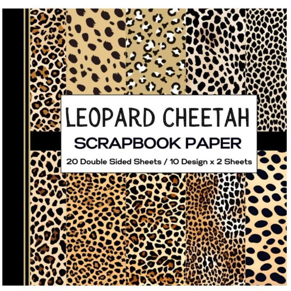 Leopard and Cheetah Print Scrapbook Paper
